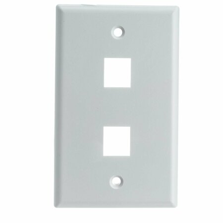 CABLE WHOLESALE 1 Hole Decora Wall Plate Single Gang, White 302-1-W